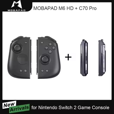 MOBAPAD M6 HD Gemini Gaming Controller with C70 Pro Adapter for Nintendo Switch 2 Joystick Gamepad f