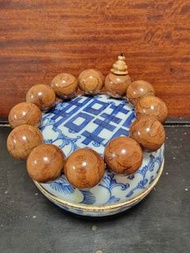 海南黃花梨虎皮紋手串(2cm直徑x12顆)