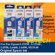 [Original] Epson 008  Ink Bottle Set for L15150 L15160 G100 G200 G300 G400 L6550, L6460, L6490, M151