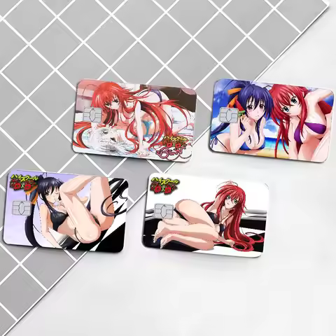 Cartoon High School DxD Anime Front Cover Film Sticker Skin for Credit Debit Card Small Large Chip