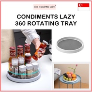 [SG SELLER] Lazy Susan Condiments Kitchen Tray Rotating Storage Turntable Spice Rack Organizer