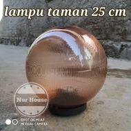 lampu taman pilar pagar bulat 25 cm meval