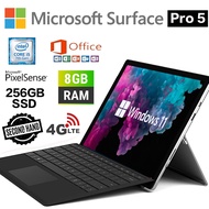 Used Microsoft Surface Pro 5 Intel 7th Gen i5/i7, 8GB, 256GB SSD, 12.3" 2K Touchscreen, 4G LTE, Wind