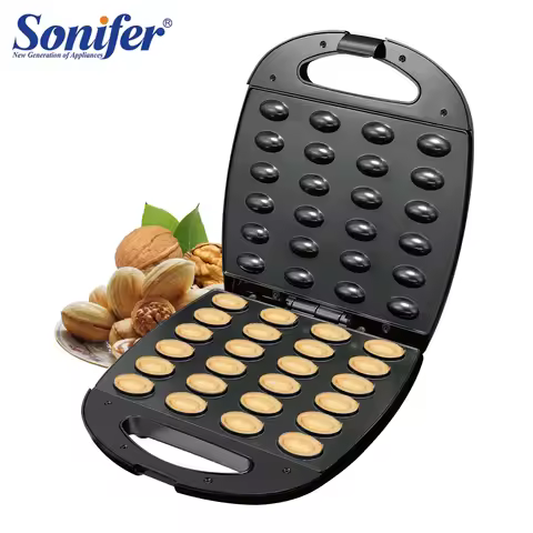 1400W Electric Walnut Cake Maker Automatic 24 Holes Nuts Maker Sandwich Maker Kitchen Breakfast Non-