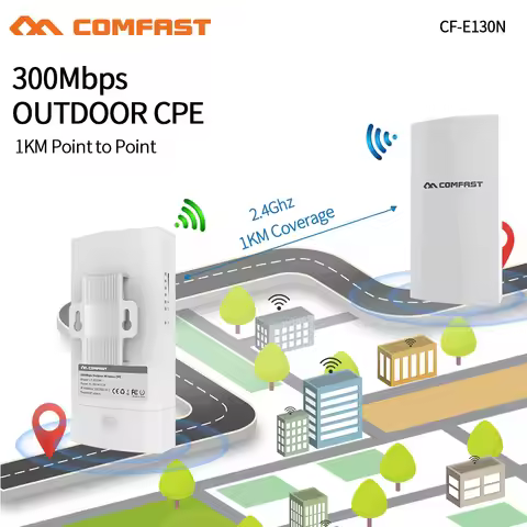 COMFAST 1KM WIFI Range Access Wireless Outdoor CPE Router Extender 2.4G 300M WiFi Bridge Access Poin