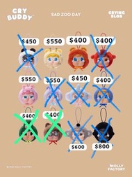 （現貨）Molly Factory Cry Buddy Sad Zoo Day 公仔