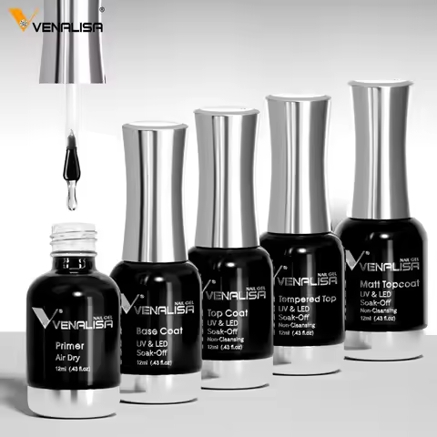 12ml Venalisa TPO FREE Tempered Top Coat Nowipe Long Lasting Top Coat Primer Base Coat Semi Permanen