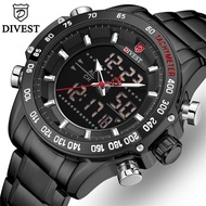 Grosir DIVEST Men Watch Men's LED Digital Dual Display Watch Casual Me