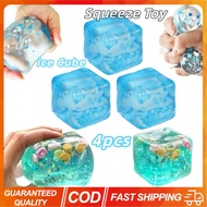 Hot Sale Snowflakes Ice Cube Maltose Squeeze Toy Squishy Ocean Square Fidgets Toys Slow Rising Funny