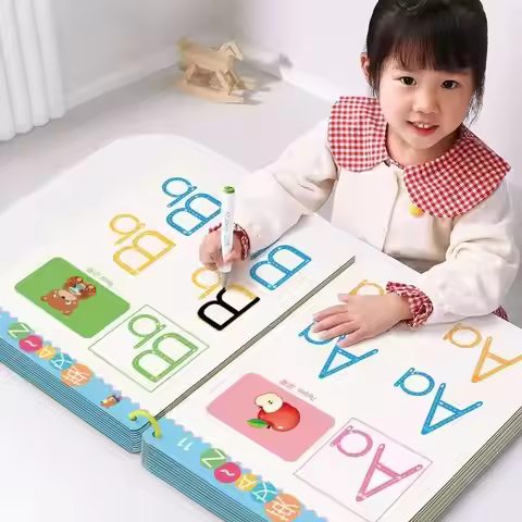 Children Notebook Waterproof White Hard Paper Board+1 Erasable Pen Can Write Reusable Magic Books Ki