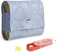 Pill Organizer,LIZIMANDU Weekly Travel Pill Case Box Medication Reminder Daily AM PM, Day Night 7 Co
