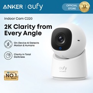 Eufy by Anker Security Indoor Camera C220, 2K Resolution AI Tracking 360° Surveillance Night Vision