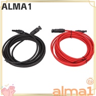 ALMA  Extension Cable, 4mm² Diameter 12AWG Wire  Panel Wire, Waterproof Black 3 Meter + Red 3 Meter 