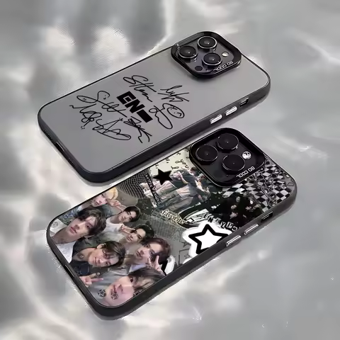 Minimalist Art E-ENHYPENS Design Phone Case For iPhone 17 16e 16 15 14 13 12 11 mini Pro Max X XR XS