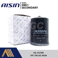 Aisin Oil Filter OFLAZ-6039 Isuzu 6BG1 - Secondary C-510A 1pc