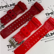 Watchband Glossy Red and Maroon Suitable For GA100 GA110 GA120 GA140 GD100 GD110 GD120 GD140