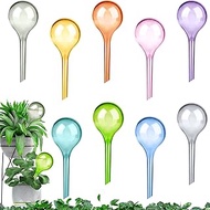 Droutti 9 Pcs Plant Watering Globes Colored Self Watering Globes Automatic Watering Bulbs Plastic Pl