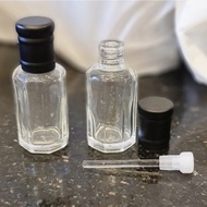 botol parfum tola stik kaca 12ml tutup hitam