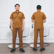 [MIFA TAILOR] Dark Khaki Regional Government Civil Servant Uniform for Men, Civil Servant Uniform, A