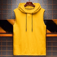 Bigsale/singlet topi polos/hoodie tanpa lengan/fahsion pria dan wanita/good quality