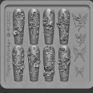 Silicone mold (h27) flowers and petals