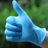 Thick blue nitrile non-slip gloves for The disposable nitrile butadiene gloves