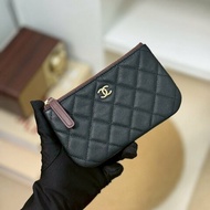 (全新品、適合送禮)🏷️Chanel．Coco 一字零錢包 荔枝牛 芯片款
