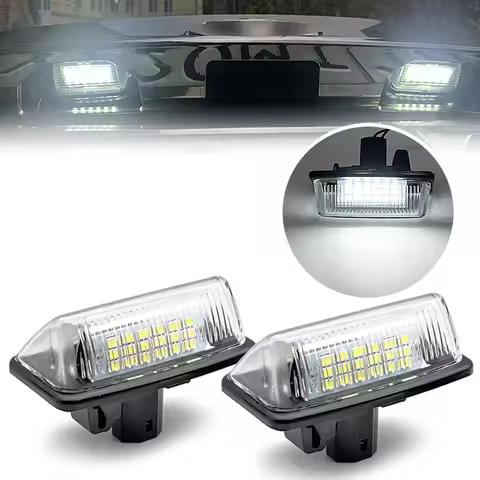 2Pcs White LED License Plate Light For Toyota Alphard Wish Noah Voxy Estima Caldina Corolla Crown Ma