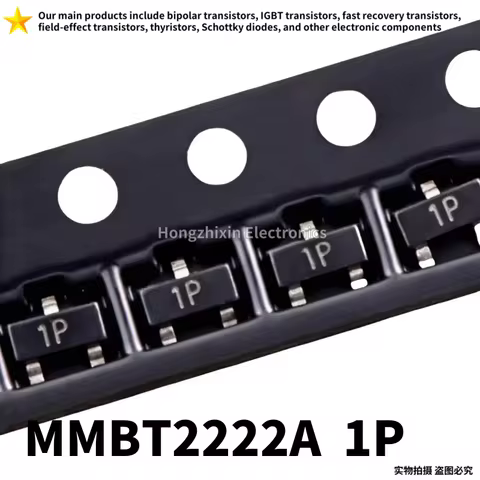 100PCS NEW MMBT2222A SOT23 2N2222 Silk Screen Printing: 1P Surface Mount Transistor NPN 0.6A/40V