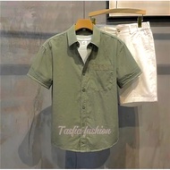 Plain Shirt For Men Short Sleeve 100% Oxford Cotton Button Down Collar