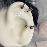 【巅峰征途户外官方旗舰店nameip3.my】 s环唇钉耳骨钉侧唇钉马蹄环爪镶红色可喝酒穿刺饰品唇环耳 【0902p4gZ2F6Po】