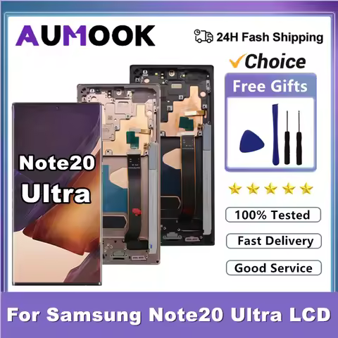 AMOLED LCD For Samsung Galaxy Note20 Ultra LCD Display Touch Screen With Frame For Samsung Note20 Ul