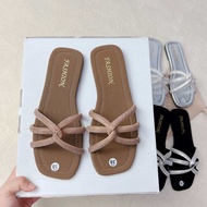 San San Dép Lê XOÀN RỌ Phối Dây Xoàn Xoắn Đế Bệt dép lê Nữ Quai Ngang Thời Trang Dép Đi Tiệc Du Lịch