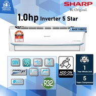【LOWEST PRICE】Sharp 1HP 1.5HP 2HP &2.5HP J-Tech Inverter Aircond Powerful Jet Fast Cooling 5 Star