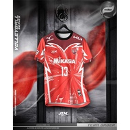 2025 Fresh Design Sublimation T-shirt Volleyball Jersey Custom Name Baju T-Shirt Lelaki Malaysia Tea