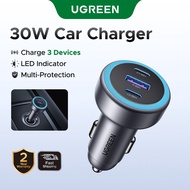 UGREEN Car Charger PD30W USB C Fast Charger for iPhone 16 Pro Max 15 Fast Charging for Mobile Phone 