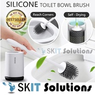 ★Ecoco TPR Rubber Bathroom Toilet Bowl Brush Cleaner+Holder★Thermo Plastic★2 Styles★Standing/Hanging