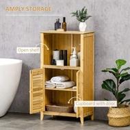 Bathroom Floor Cabinet Natural,Overall Dimension:19.75" L X 10" W X 36.25" H