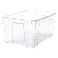 IKEA SAMLA Box Transparent 39x28x28cm 22 L