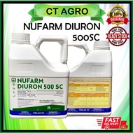 NUFARM DIURON 500SC 4L Ready Stock Racun Rumpai Herbicide Pekatan Ampaian (SC) Suspension Concentrat