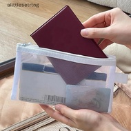 AA Transparent Mesh Travel Passport Holder Portable See-through Document Storage Pouch 1/3/5Pcs for 