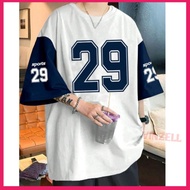 BIGSIZE T-SHIRTS FOR MEN AND WOMEN (M-6XL) UNISEX COTTON COMBED INITIAL LOGO 29 26 32 KOREAN HARAJUK