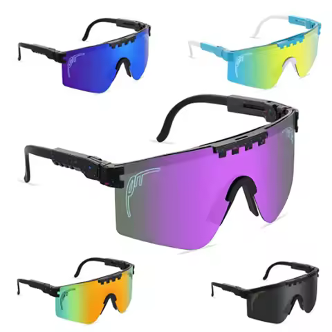 Pit Viper Sun Glasses UV400 Sunglasses Men Women Adults Outdoor Eyewear Sport Goggles Mtb Shades Wit