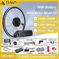 Ebike Conversion Kit 36V/48V 250W-2000W 13Ah Hailong Battery Brushless Motor Front or Rear Wheel Ele