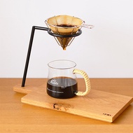 日本IFNi | 手沖咖啡濾杯架原木砧板-長方形
