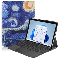 Cute Case for Microsoft Surface Go 3 2 SurfaceGo Go2 Go3 Flip Cover Stand Holder, can hold keyboard together