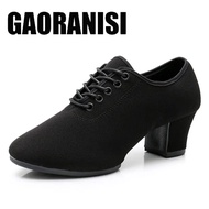 【Versatile】 Latin Dance Shoes Oxford Sneakers Tango Salsa Modern Soft Bottom Ballroom Dance Shoes Teacher Modern Practice Dance Shoes3.5/5cm