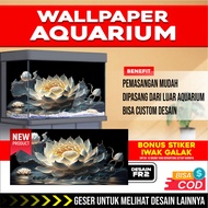3D REAR AQUARIUM BACKGROUND WALLPAPER STICKER FANTASY PICTURE THEME FR2