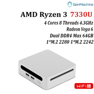 GenMachine มินิคอมพิวเตอร์ Ren7000 Series AMD Ryzen7 7730U/R5 7530U/R3 7330U DDR4 WIFI 6 BT5.2 M.2 2