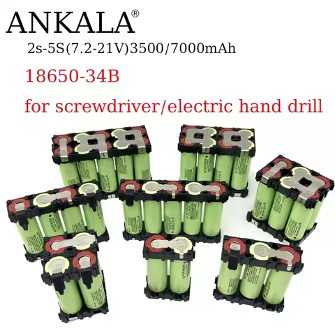 2S1P 3S2P 4S1P~5S2P 6S2P 18650-35E Battery Pack Custom 18650-34B Battery Welding 3500mAh / 7000mAh B